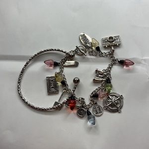 CHARM BRACELET AND SILVER BRACELET STACK 📸